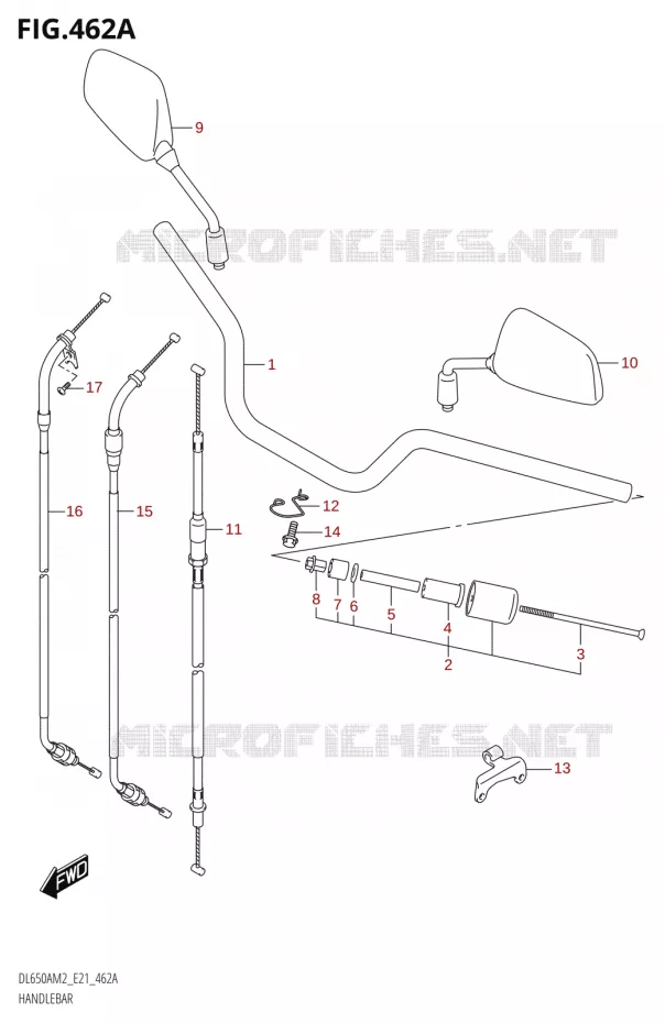 GUIDON (DL650AM2 E21) Suzuki MOTO 650 V-STROM 2022  DL650A M2 (E21)