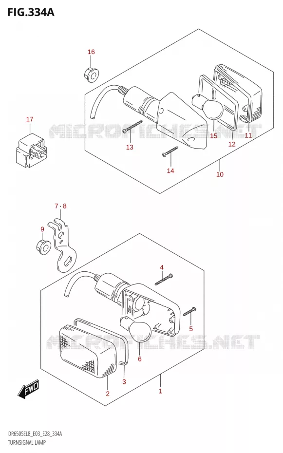 CLIGNOTANTS Suzuki MOTO 650 DR 2018  DR650SE L8 (E03)