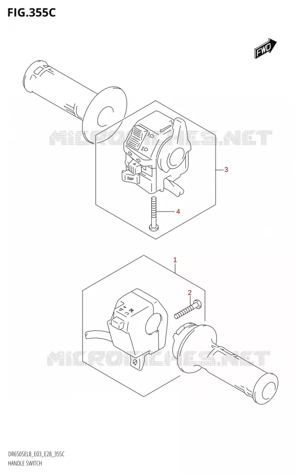 COMMODOSITCH (DR650SE:L8:E33) Suzuki MOTO 650 DR 2018  DR650SE L8 (E03)