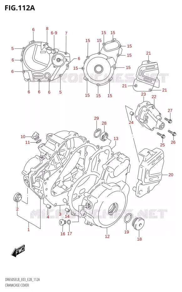 COUVERCLES DE CARTERS Suzuki MOTO 650 DR 2018  DR650SE L8 (E03)