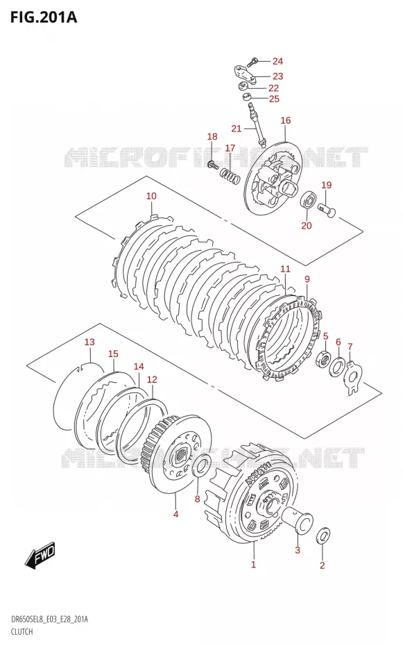 EMBRAYAGE Suzuki MOTO 650 DR 2018  DR650SE L8 (E03)