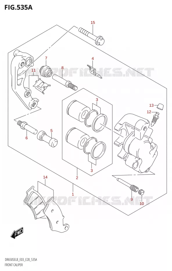 ETRIER DE FREIN AVANT Suzuki MOTO 650 DR 2018  DR650SE L8 (E03)