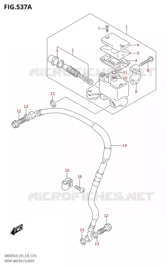 MAITRE CYLINDRE AVANT Suzuki MOTO 650 DR 2018  DR650SE L8 (E03)