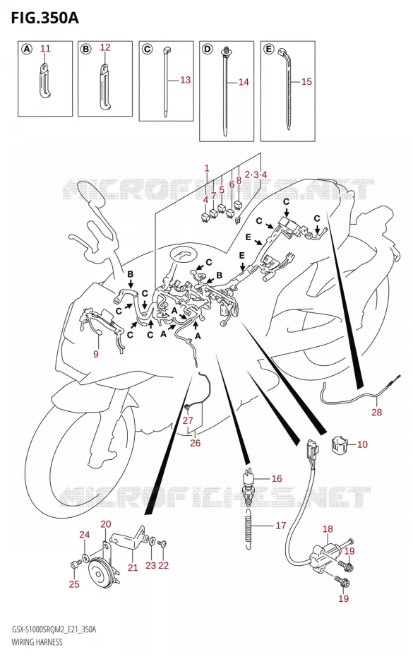 FAISCEAU ELECTRIQUE Suzuki MOTO 1000 KATANA 2022  GSX-S1000SRQ M2 (E21)