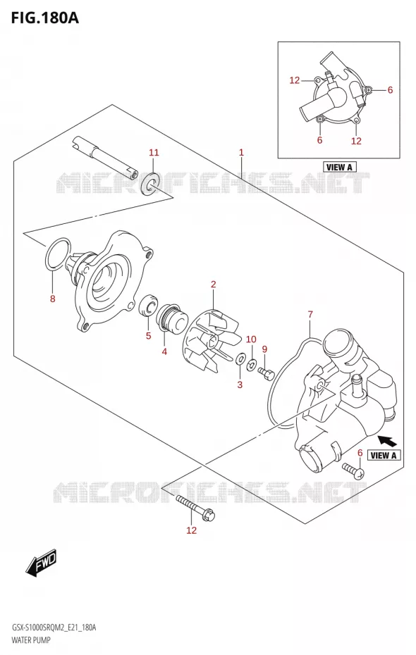 POMPE A EAU Suzuki MOTO 1000 KATANA 2022  GSX-S1000SRQ M2 (E21)