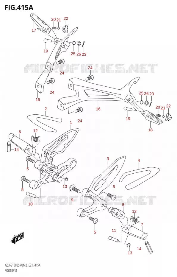 REPOSE PIEDS Suzuki MOTO 1000 KATANA 2022  GSX-S1000SRQ M2 (E21)