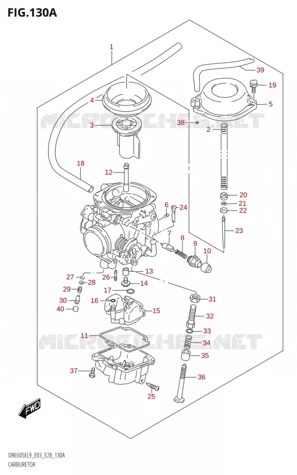 CARBURATEURDR650SE:E03) Suzuki MOTO 650 DR 2019  DR650SE L9 (E03)