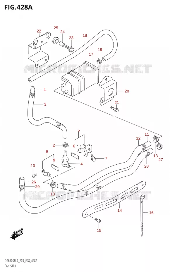 RENIFLARDDR650SE:E33) Suzuki MOTO 650 DR 2019  DR650SE L9 (E03)