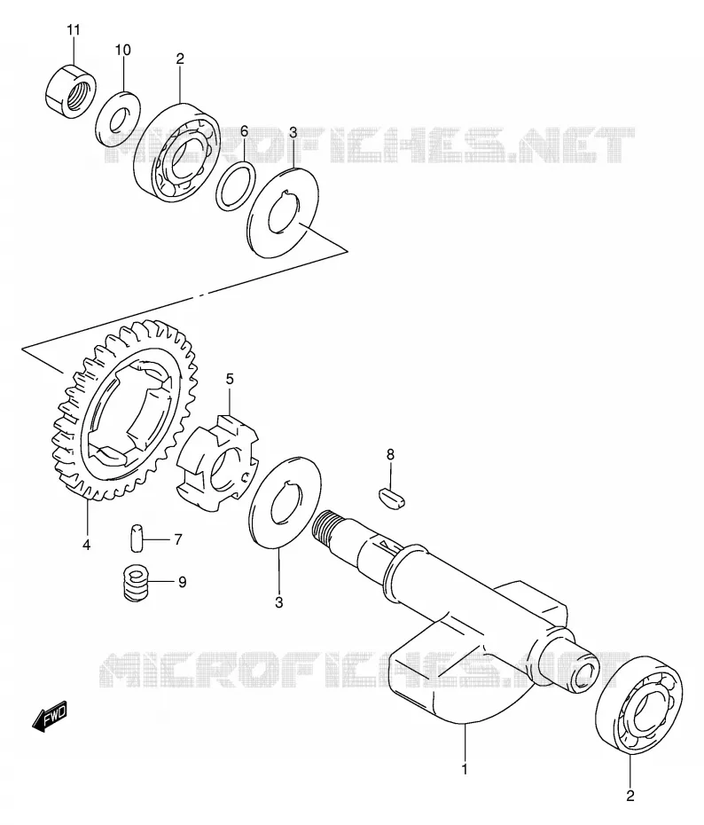 BALANCIER Suzuki MOTO 250 DR-Z 2001  DR-Z250K1(E3/E28)