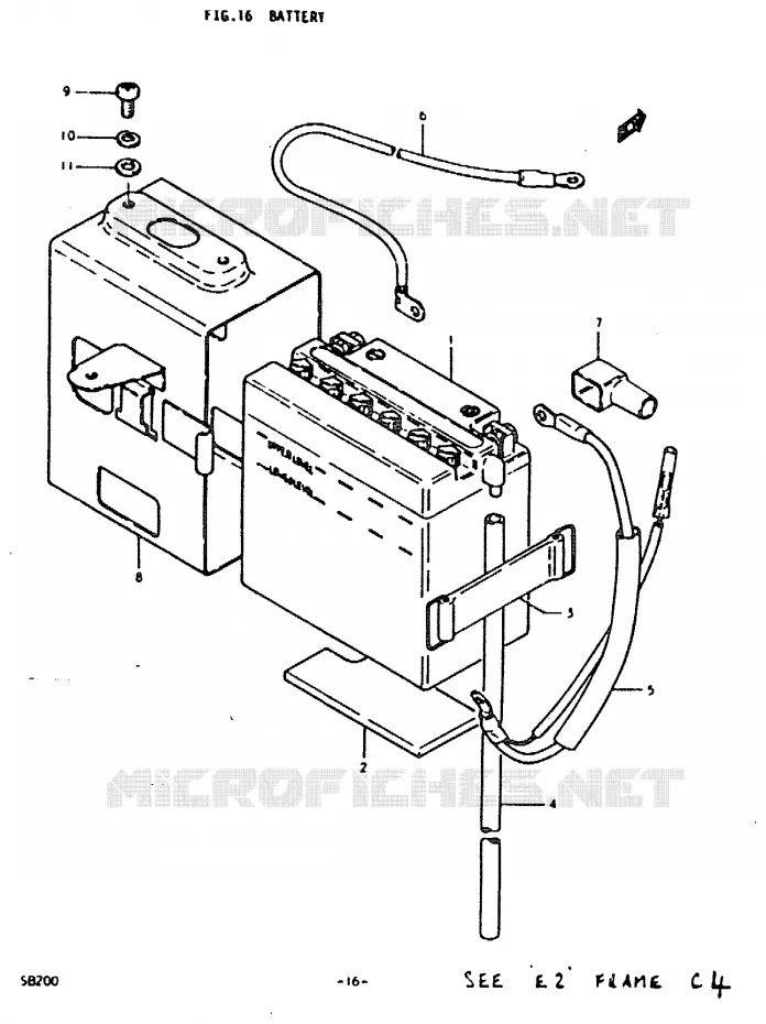 BATTERIE Suzuki MOTO 200 Autres-modeles 1979  SB200N