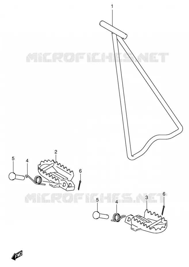 BEQUILLE (MODELE K4/K5/K6) Suzuki MOTO 85 RM 2004  RM85K4(P3/P28)