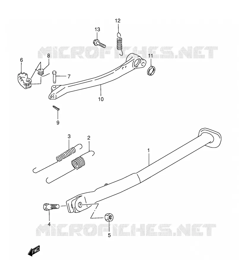 BEQUILLE Suzuki MOTO 250 DR-Z 2003  DR-Z250K3(E3/E28)