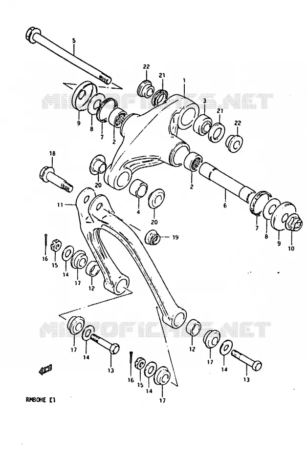 BIELLETTE D'AMORTISSEUR Suzuki MOTO 80 RM 1984  RM80HE(D/E)