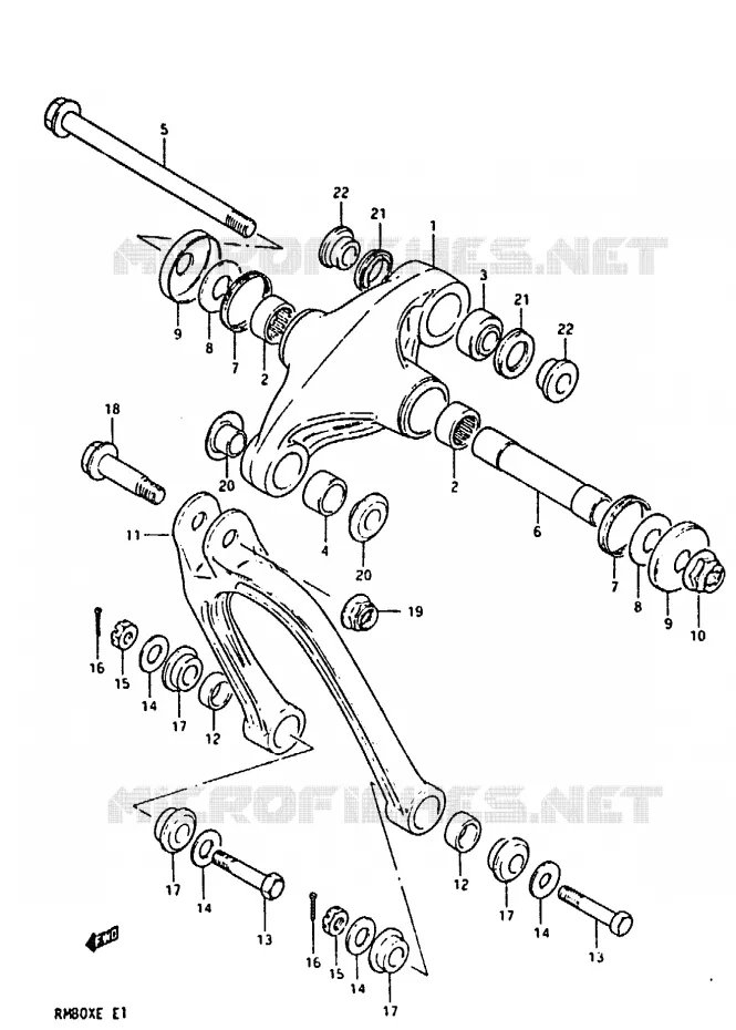 BIELLETTE D'AMORTISSEUR Suzuki MOTO 80 RM 1984  RM80XE(D/E)