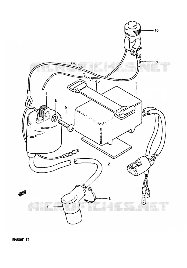 BOITIER CDI - BOBINE Suzuki MOTO 80 RM 1985  RM80HF