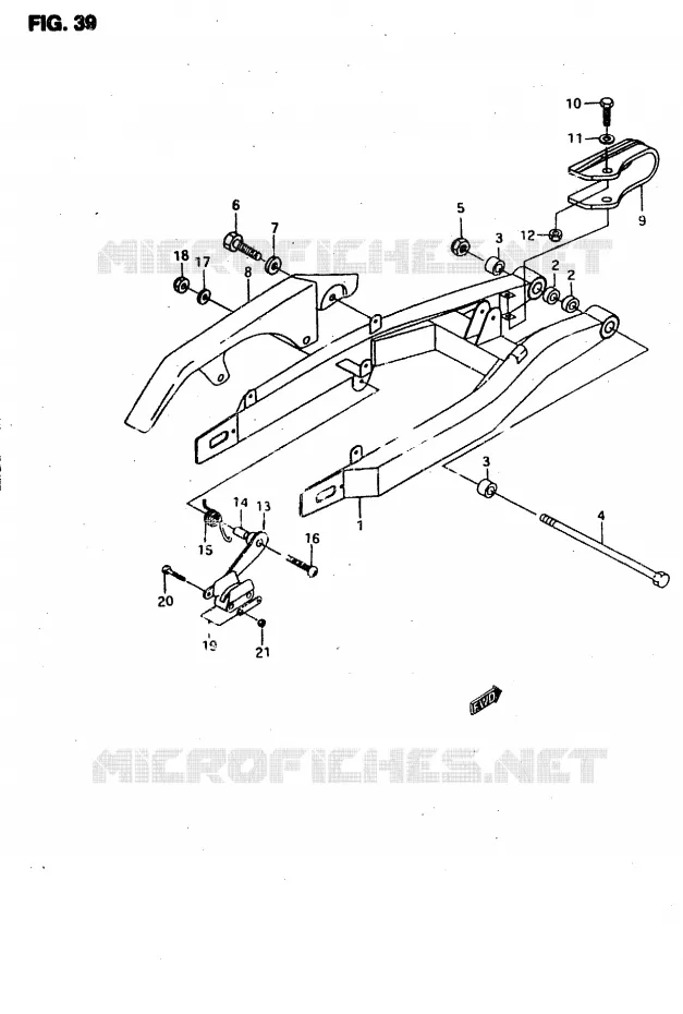 BRAS OSCILLANT ARRIERE Suzuki MOTO 50 RMX 1996  RMX50T(T/V)