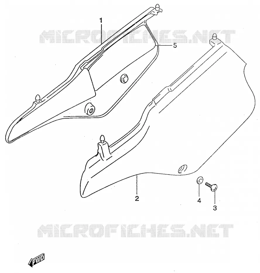 CARENAGES ARRIERE Suzuki MOTO 50 RMX 1999  RMX50X