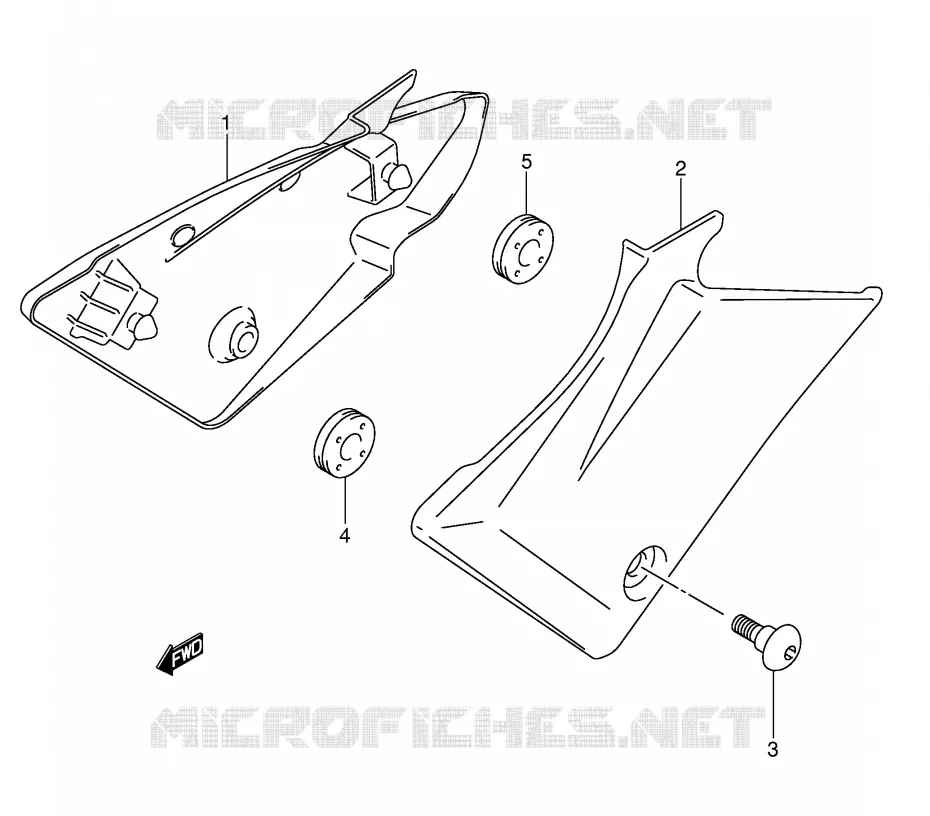 CARENAGES ARRIERE Suzuki MOTO 650 SV 2007  SV650UAK7(E2)