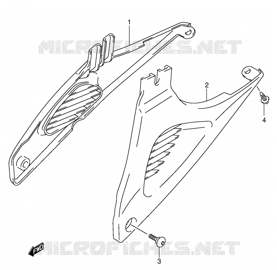 CARENAGES ARRIERE Suzuki MOTO 650 SV-S 2000  SV650SY(E2)