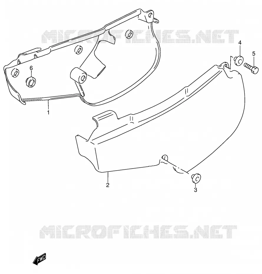 CARENAGES ARRIERE Suzuki MOTO 80 RM 2000  RM80Y(P3/P28)