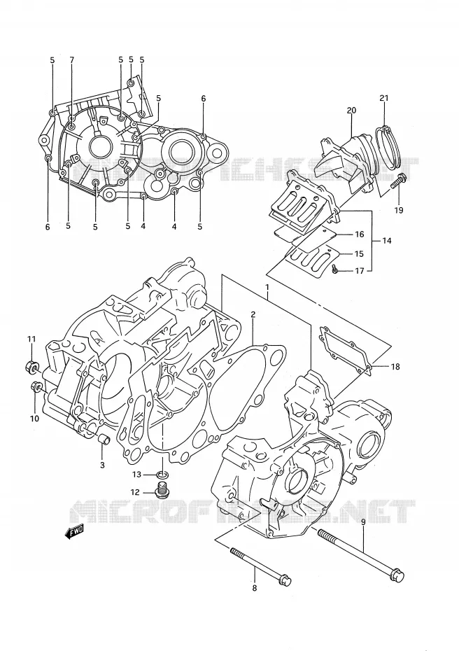CARTER (MODELE R/S) Suzuki MOTO 250 RM 1995  RM250S(E28)