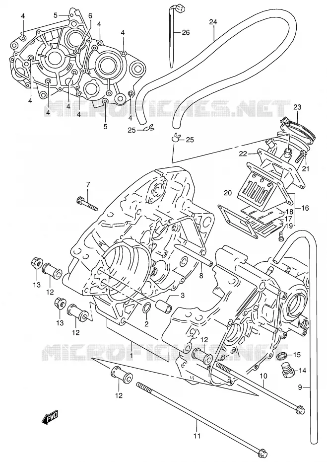 CARTER Suzuki MOTO 125 RG 1994  RG125FUR(E18)