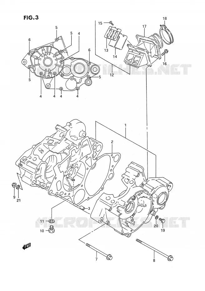 CARTER Suzuki MOTO 125 RM 1995  RM125S(E3)