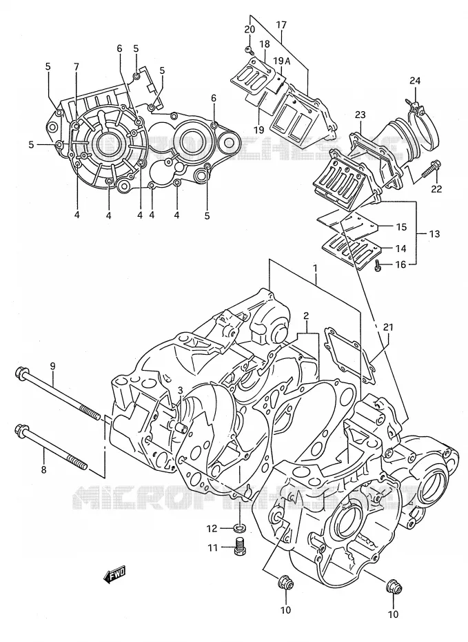 CARTER Suzuki MOTO 250 RM 1992  RM250N(E28)