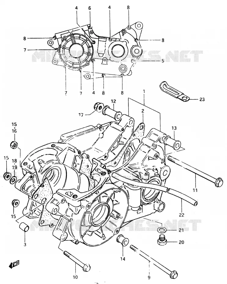 CARTER Suzuki MOTO 500 RM 1983  RM500D(D/E)