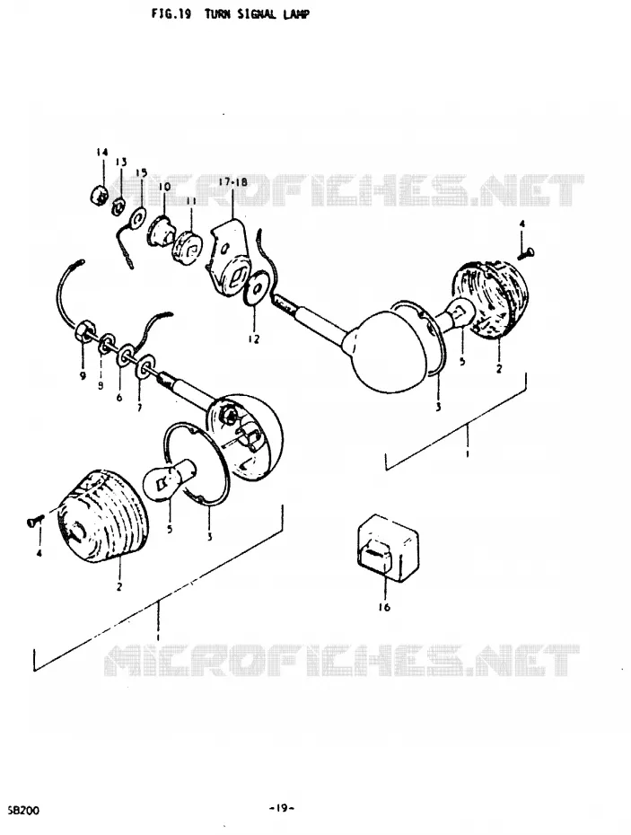 CLIGNOTANTS Suzuki MOTO 200 Autres-modeles 1979  SB200N