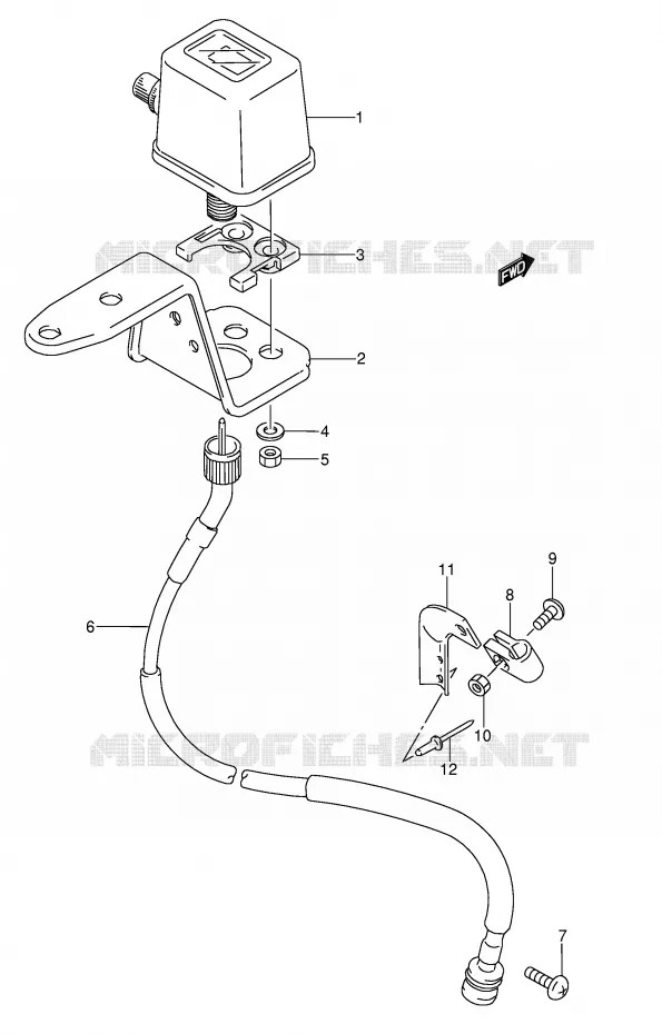 COMPTEUR(MODELE K/L) Suzuki MOTO 250 RMX 1993  RMX250P(E1)
