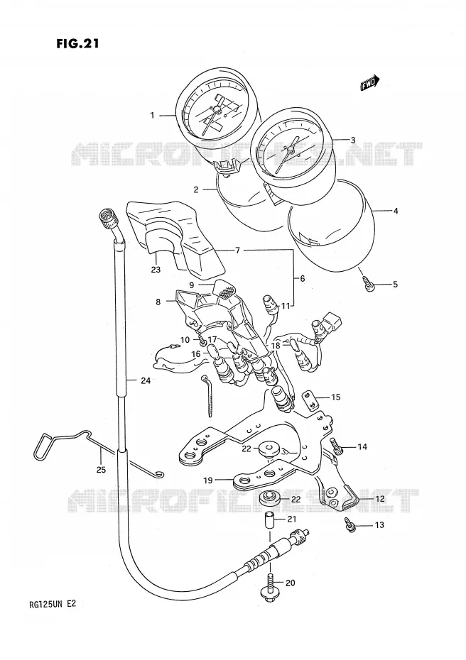 COMPTEUR Suzuki MOTO 125 RG 1992  RG125UN(E2)