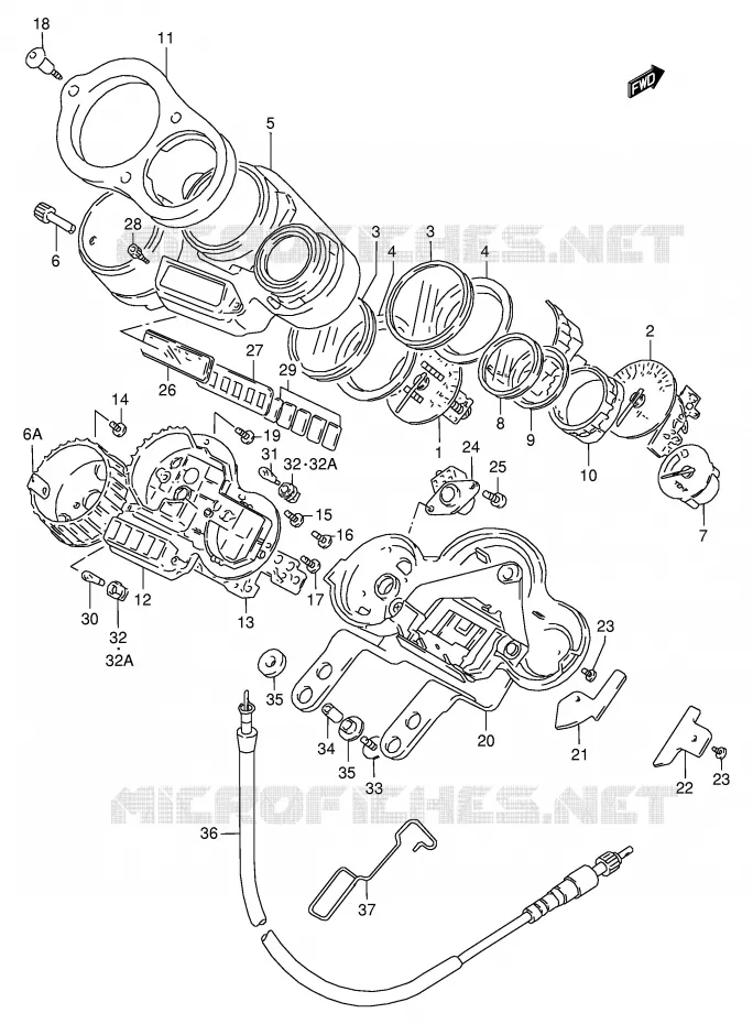 COMPTEUR Suzuki MOTO 125 RG 1993  RG125FP(E18)