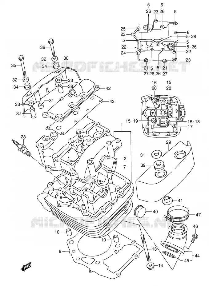 CULASSE (AVT) Suzuki MOTO 1500 INTRUDER 2009  VL1500K9(E2)