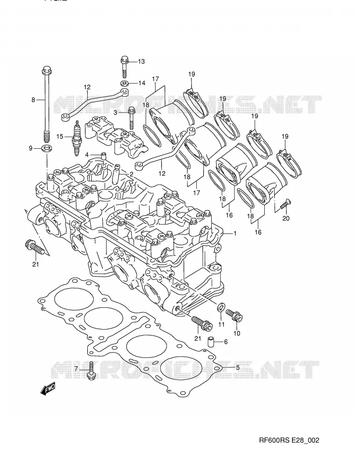 CULASSE Suzuki MOTO 600 RF 1993  RF600RP(E28)