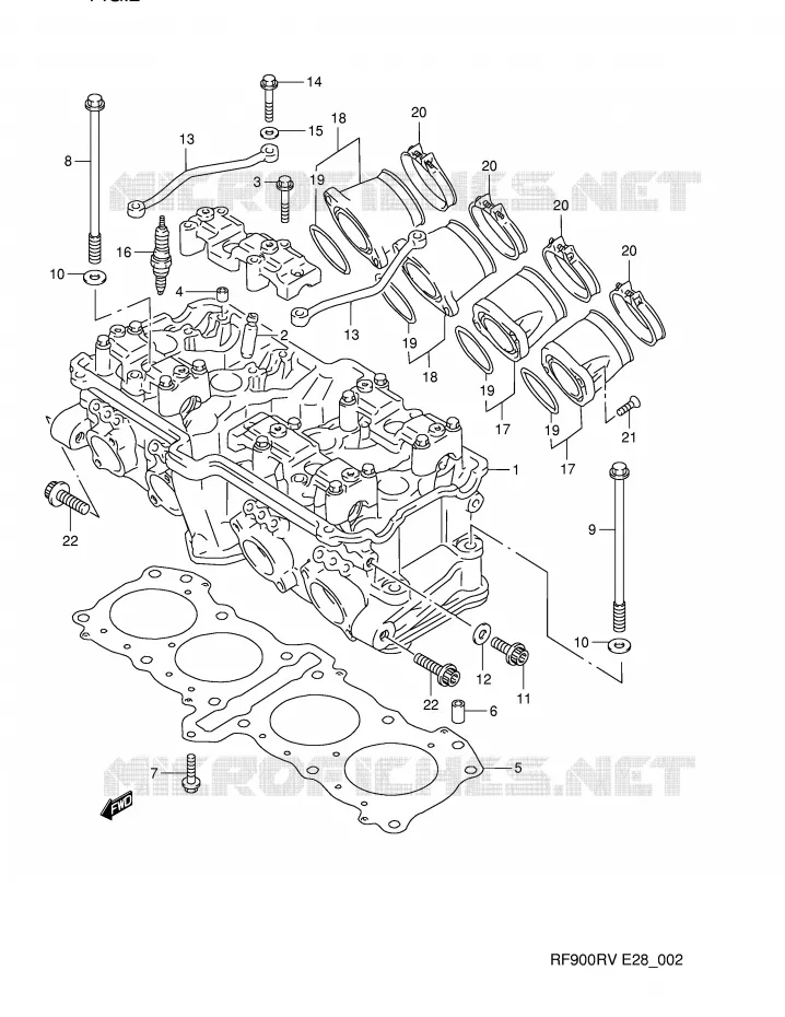 CULASSE Suzuki MOTO 900 RF 1996  RF900RT(E28)