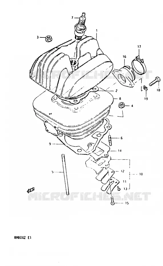 CYLINDRE Suzuki MOTO 80 RM 1982  RM80XZ