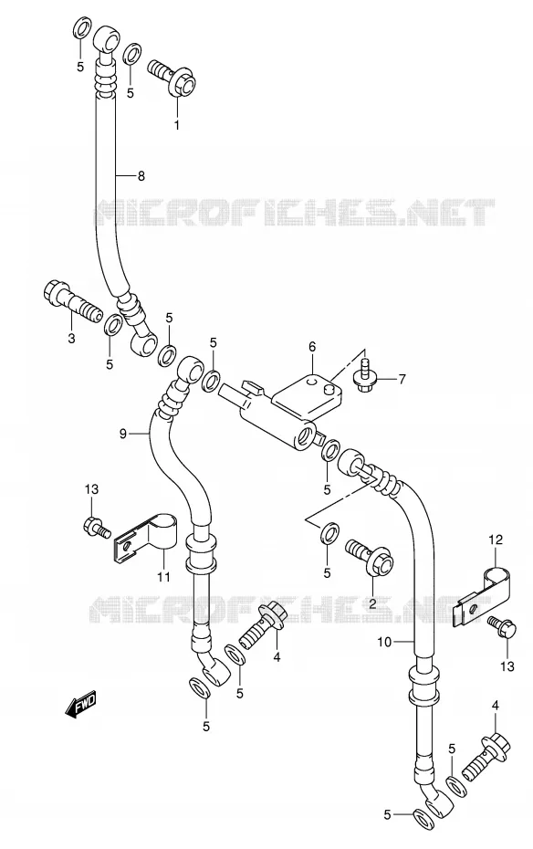 DURITE DE FREIN AVANT Suzuki MOTO 650 SV-S 2002  SV650SUK2(E2)