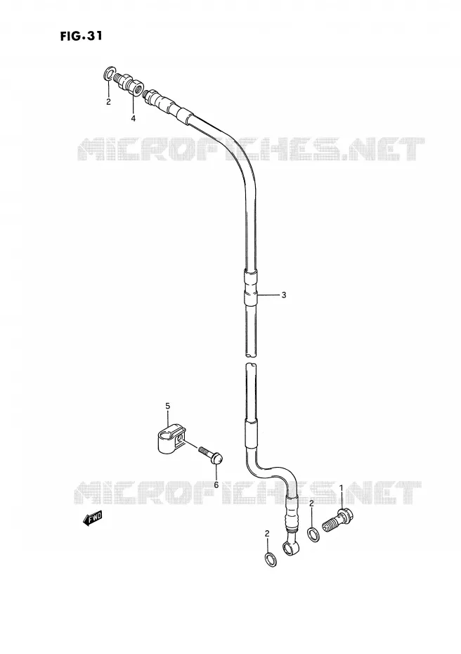 DURITE DE FREIN AVANT Suzuki MOTO 80 RM 1995  RM80S(E3)