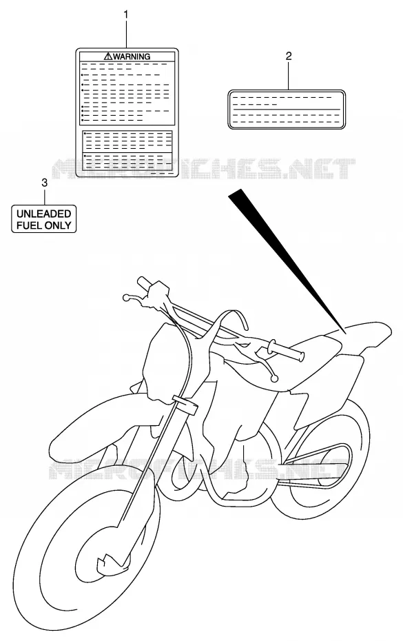 ETIQUETTE Suzuki MOTO 125 RM 2003  RM125K3