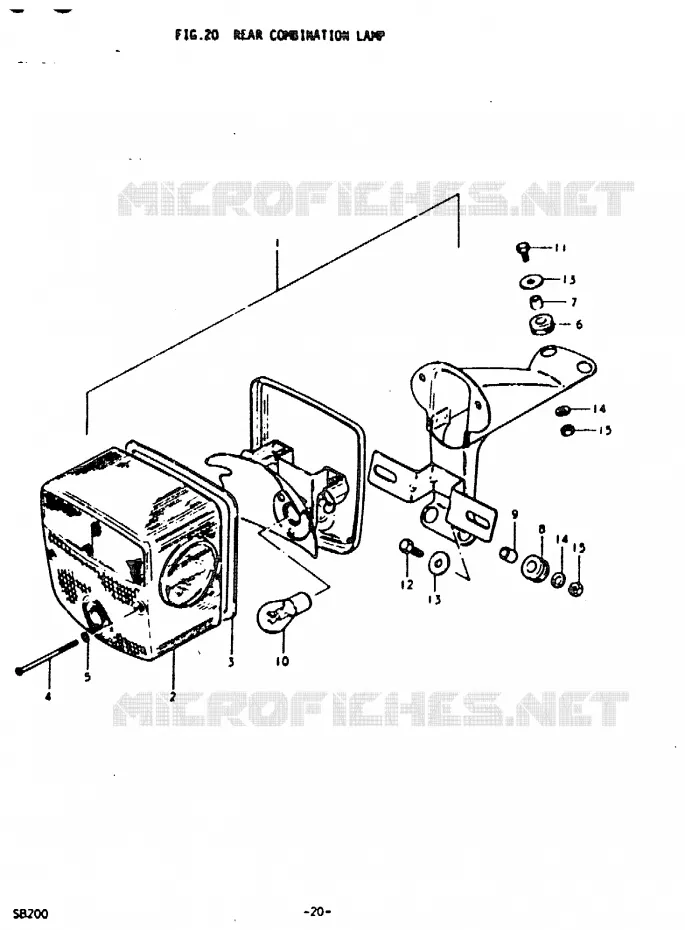 FEU ARRIERE Suzuki MOTO 200 Autres-modeles 1979  SB200N