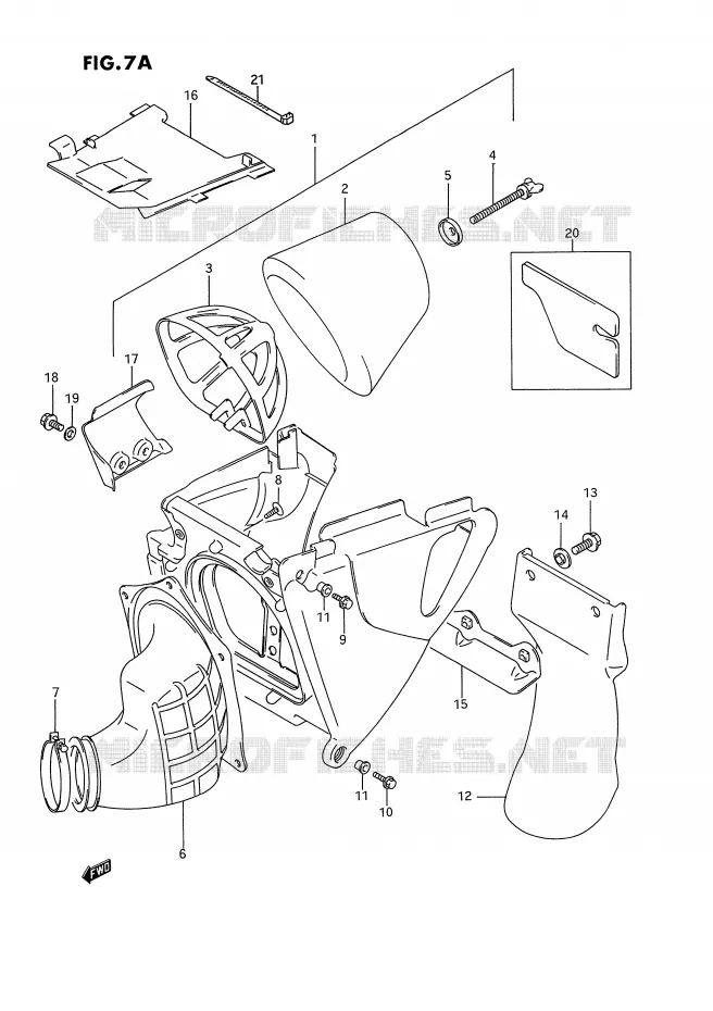 FILTRE A AIR (MODELE P/R/S) Suzuki MOTO 125 RM 1995  RM125S(E2)
