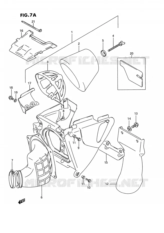 FILTRE A AIR (MODELE P/R/S) Suzuki MOTO 125 RM 1995  RM125S(E3)