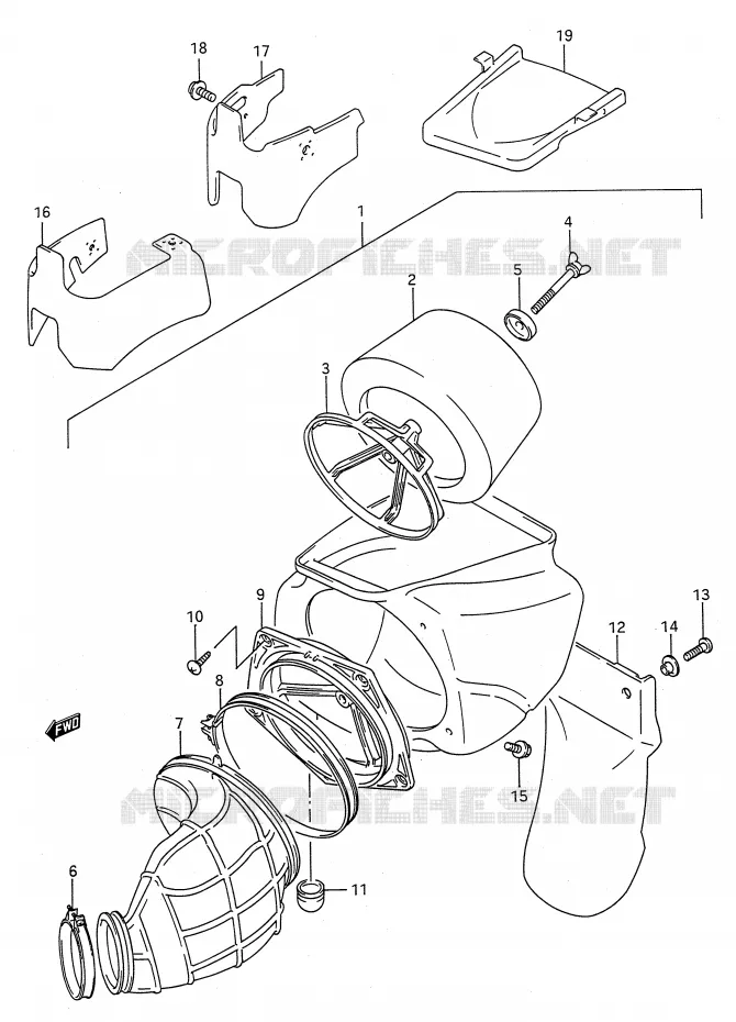 FILTRE A AIR Suzuki MOTO 125 RM 1991  RM125M(E28)