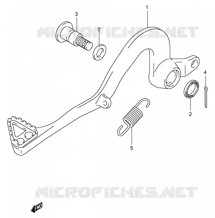 FREIN ARRIERE (MODELE K1/K2) Suzuki MOTO 125 RM 2004  RM125K4(E3/E28)