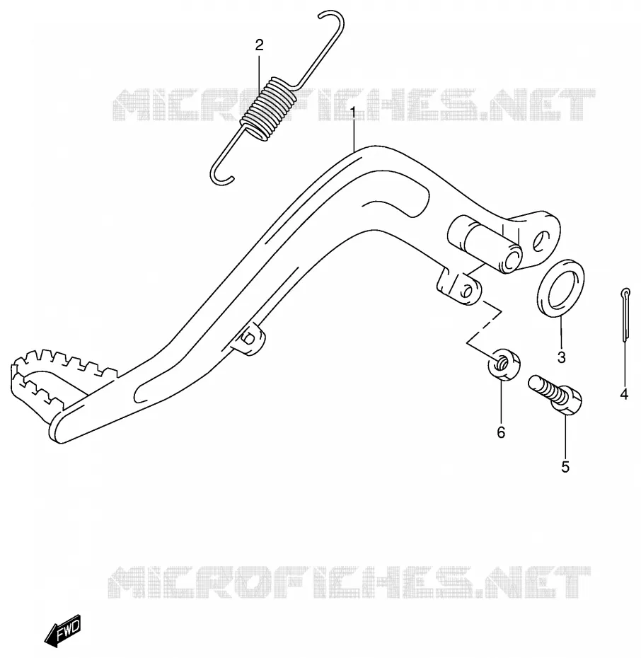 FREIN ARRIERE (MODELE K2/K3/K4) Suzuki MOTO 85 RM 2006  RM85K6(P3/P28)
