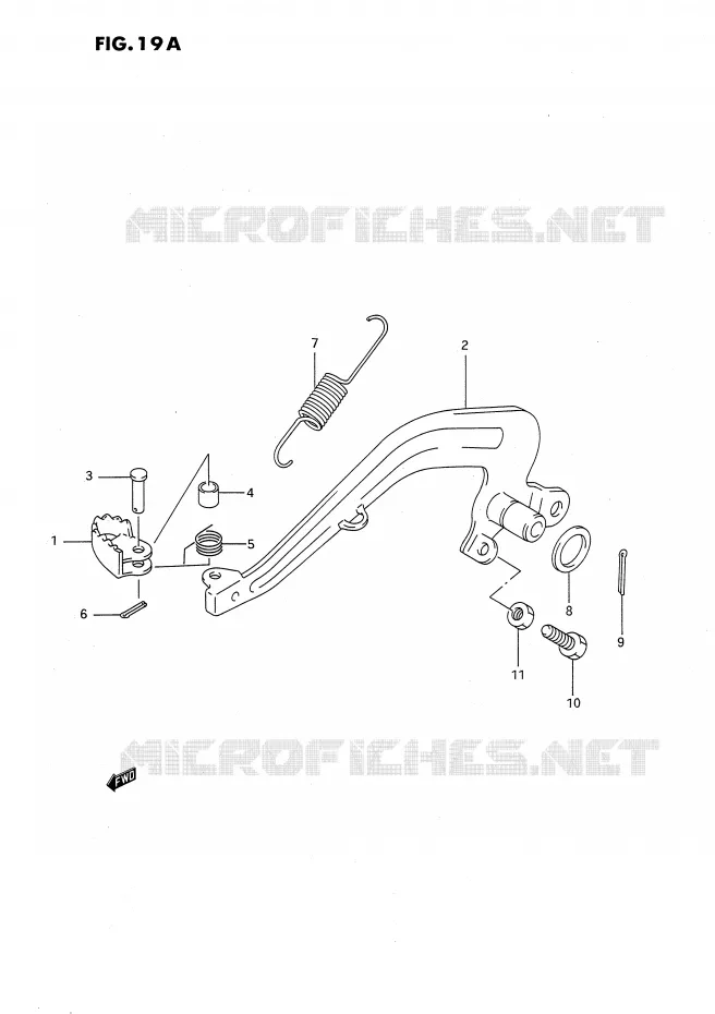 FREIN ARRIERE (MODELE L/M/N/P/R/S) Suzuki MOTO 80 RM 1986  RM80XG(E2)