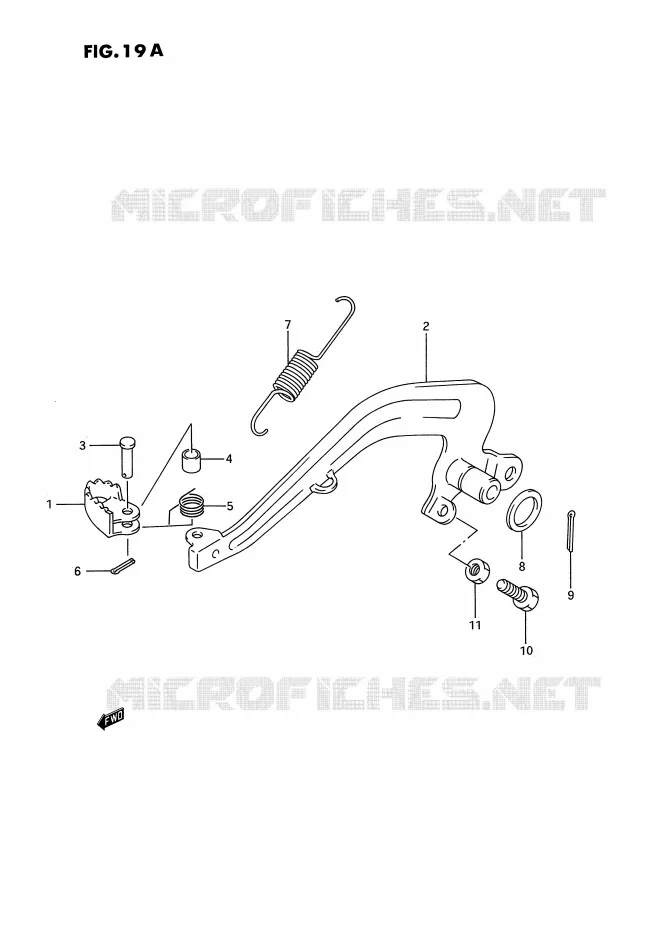 FREIN ARRIERE (MODELE L/M/N/P/R/S) Suzuki MOTO 80 RM 1990  RM80L(E3)