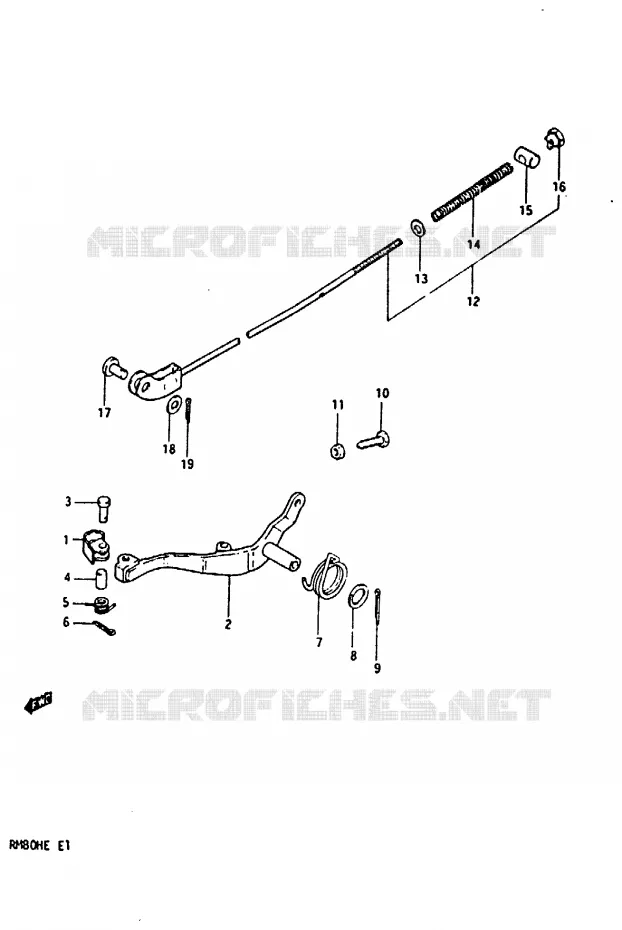 FREIN ARRIERE Suzuki MOTO 80 RM 1984  RM80HE(D/E)
