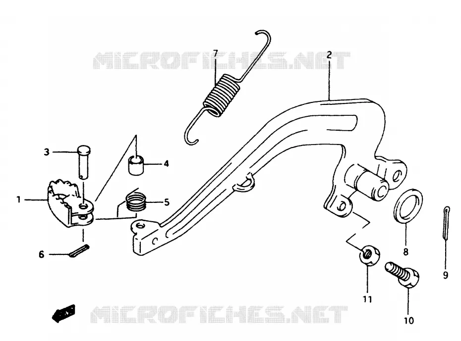 FREIN ARRIERE Suzuki MOTO 80 RM 1996  RM80T(T/V)